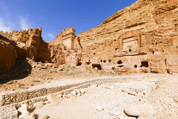 Uitzicht op de verloren stad Petra. — Stockfoto