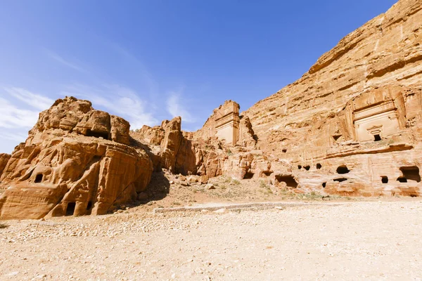 Uitzicht op de verloren stad Petra. — Stockfoto