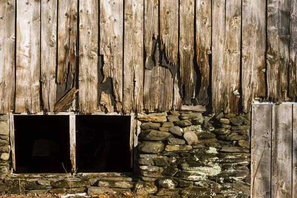 Ancienne Grange Altérée Sur Une Terre Agricole — Photo