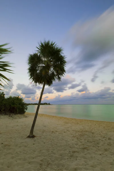 美丽的加勒比海滩上的日落. — 图库照片