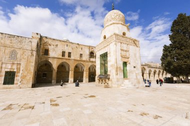 Temple Mount Kudüs'te El Aksa Camii'nin görünümü.