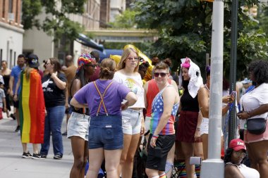 LGBTQ gurur geçit töreninde Nyc.