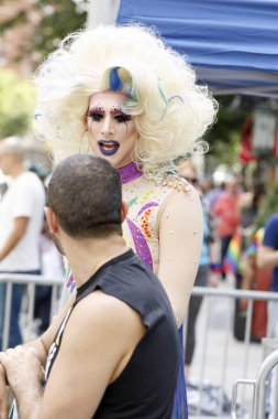LGBTQ gurur geçit töreninde Nyc.