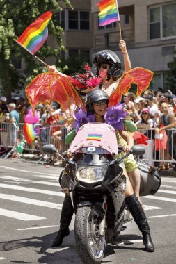 LGBTQ gurur geçit töreninde Nyc.