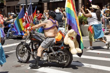 LGBTQ gurur geçit töreninde Nyc.