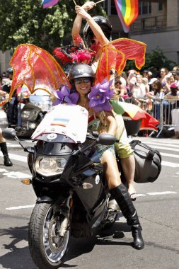LGBTQ gurur geçit töreninde Nyc.