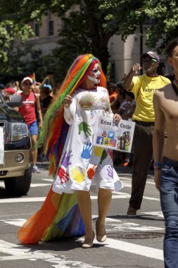 LGBTQ gurur geçit töreninde Nyc.