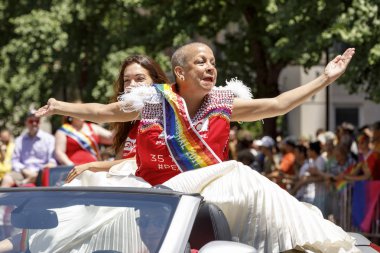 LGBTQ gurur geçit töreninde Nyc.