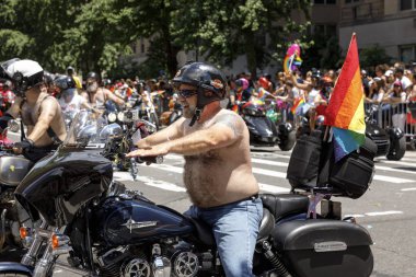 LGBTQ gurur geçit töreninde Nyc.