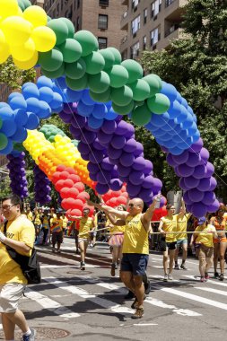 LGBTQ gurur geçit töreninde Nyc.