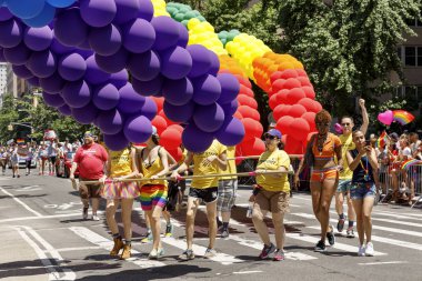 LGBTQ gurur geçit töreninde Nyc.