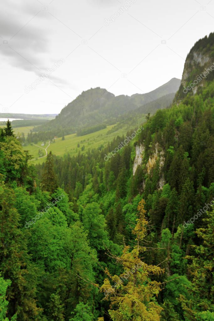 Bavarian Alpine landscape.
