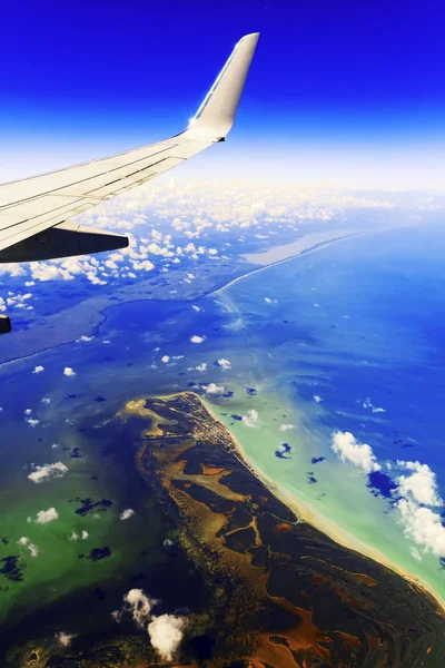 Вид с воздуха на Мексиканский залив . — стоковое фото