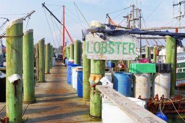 Celile, Rhode Island, ABD-Mayıs 11,2017: Celile Rhode Island en büyük balıkçılık filo için bir evim.