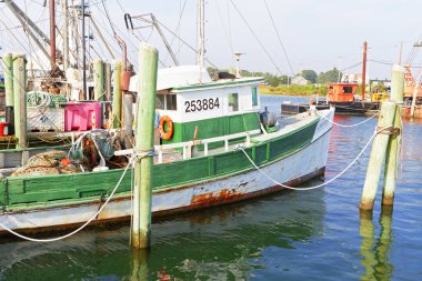 Celile, Rhode Island, ABD-Mayıs 11,2017: Celile Rhode Island en büyük balıkçılık filo için bir evim.