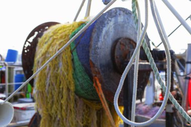 Celile, Rhode Island, ABD-Mayıs 11,2017: Celile Rhode Island en büyük balıkçılık filo için bir evim.