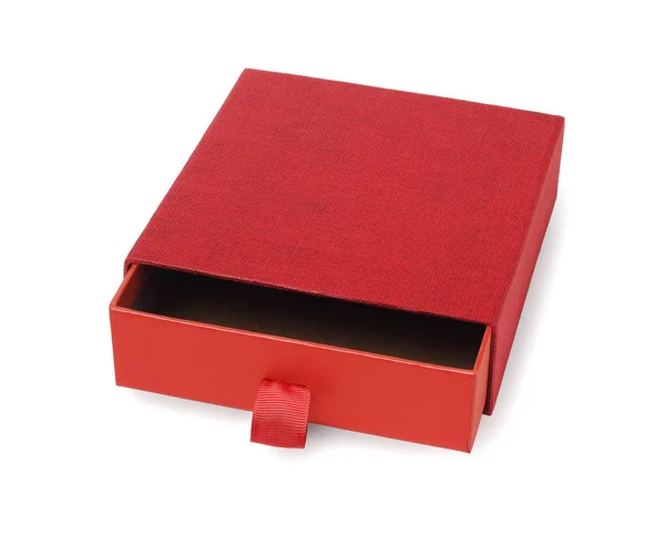 Caixa de presente vazia vermelha — Fotografia de Stock