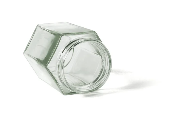 Sechseckige Form Glasbehälter — Stockfoto