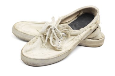 Eski yıpranmış Tuval Ayakkabı 