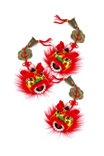 Chinese New Year Lion Heads — Stock Photo, Image