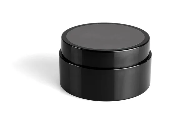 Schwarzer Kunststoffbehälter — Stockfoto