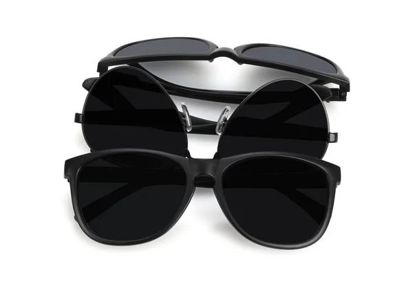 Różnorodnych czarne okulary przeciwsłoneczne — Zdjęcie stockowe