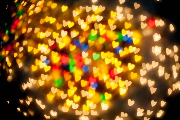 Bokeh of heart blur background colorful — Stock Photo, Image