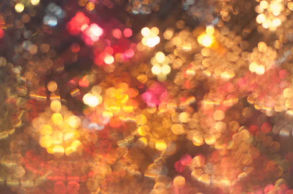 Abstract blurred of colorful lights in bokeh Christmas backgroun — Stock Photo, Image