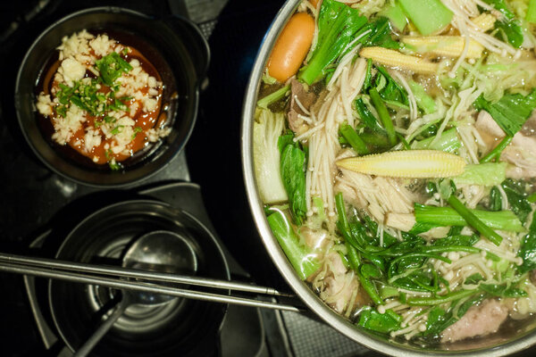 Shabu Shabu and Sukiyaki food hotpot