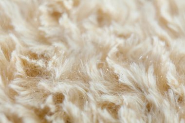 Makro beyaz peluş veya yün doku