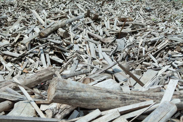 Huge pile of wood debris — Stock Photo, Image