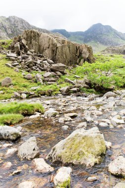 Snowdonia - Galler İngiltere'de dağ dere