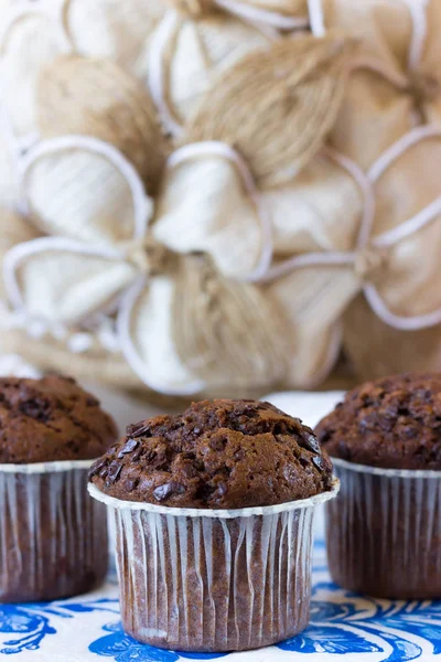 Mehrere Schokoladenmuffins — Stockfoto