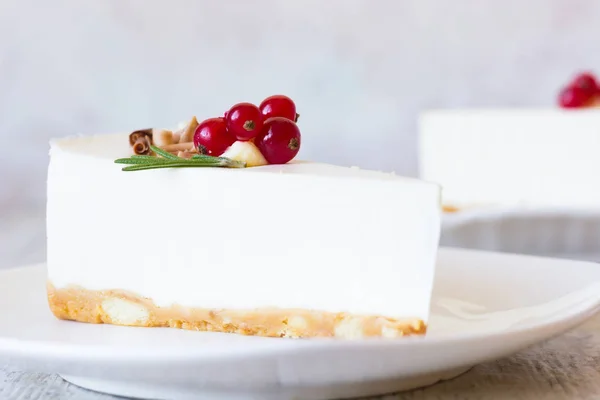 Ванильный сырный торт — стоковое фото