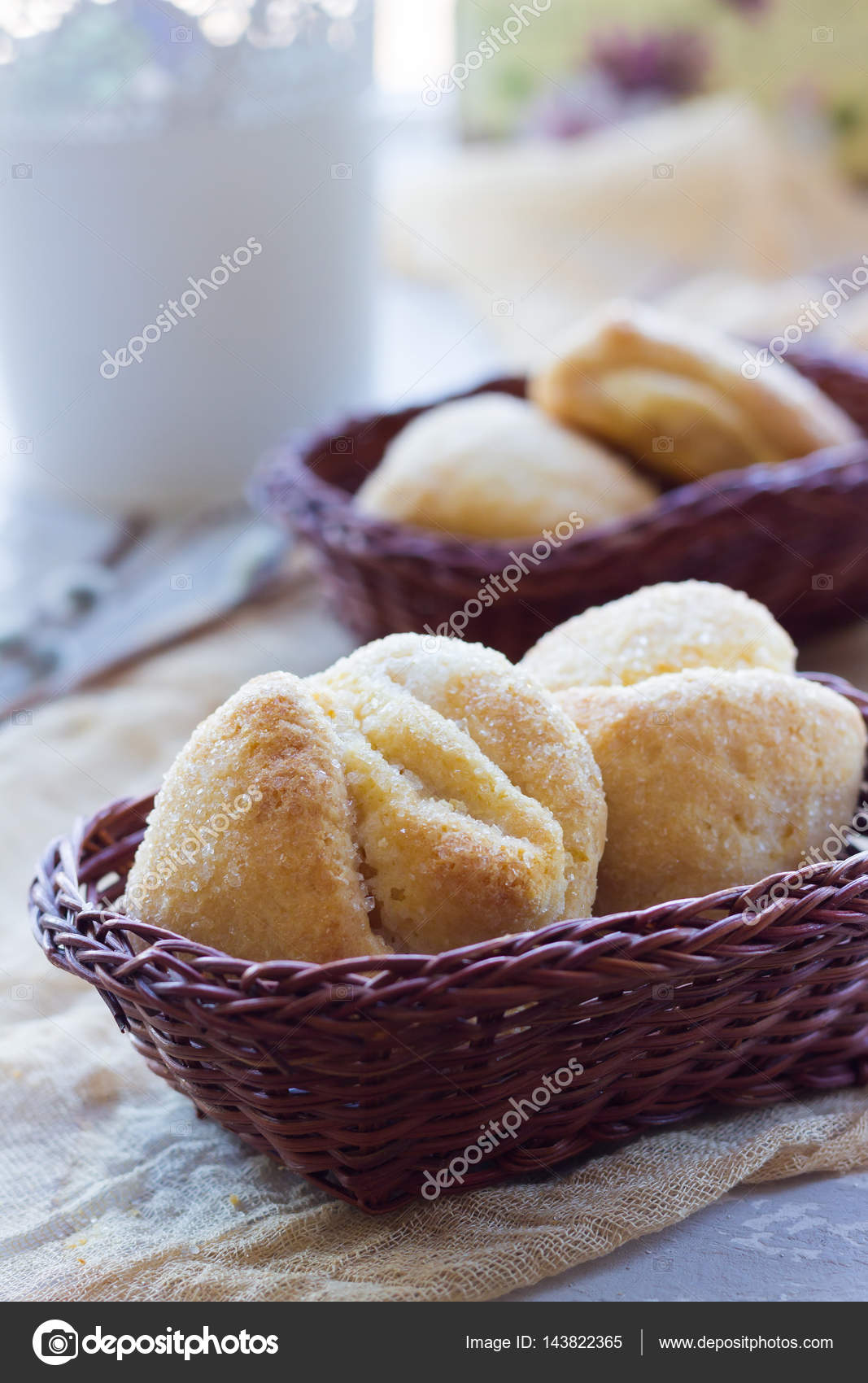 Cottage Cheese Biscuit In The Basket Stock Photo C Soekaphoto