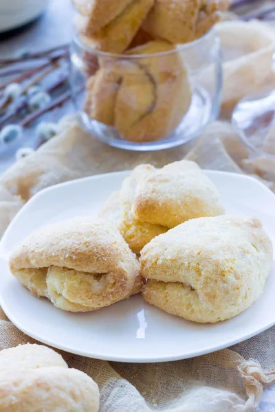 Cottage cheese biscuits on a plate — Stock Photo, Image