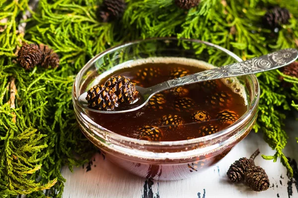 Jam from pine cones — Stock Photo, Image