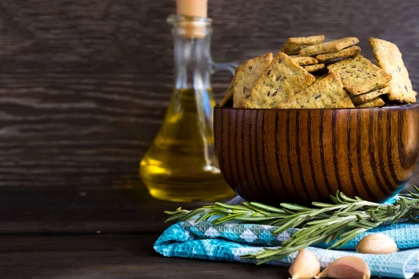 Galletas de pan italiano con ajo y romero — Foto de Stock