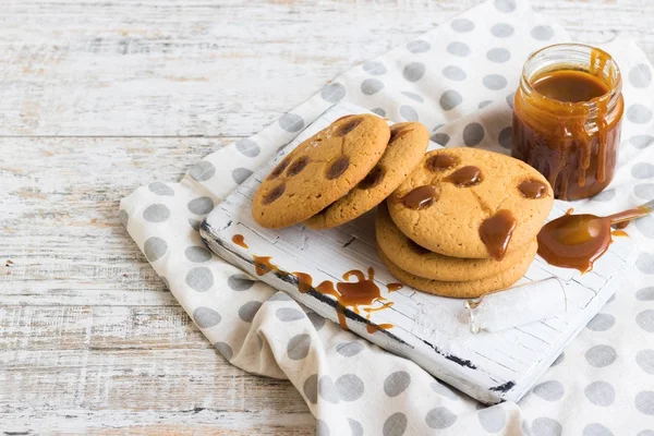 Biscuiți cu caramel sărat — Fotografie, imagine de stoc