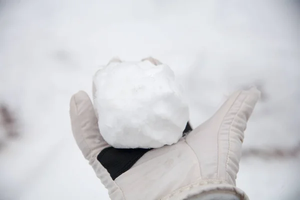Prawdziwe Śnieżki z rękami — Zdjęcie stockowe