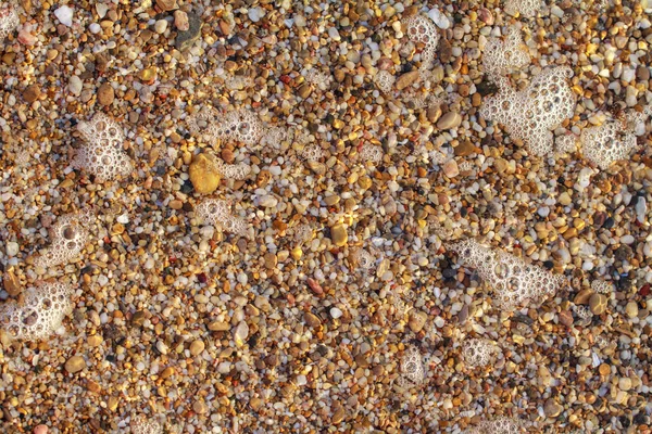 Sahilde deniz çakıl renkli granit — Stok fotoğraf