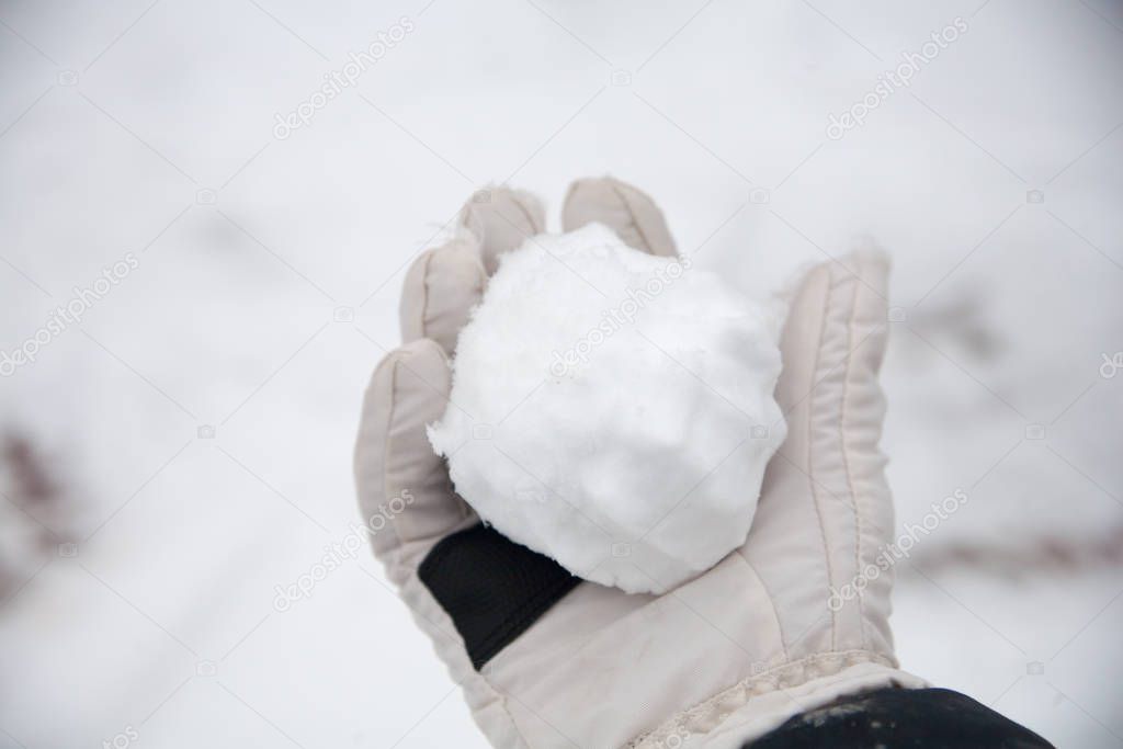 real snowballs with their hands