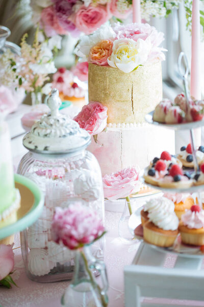 Wedding desserts on table