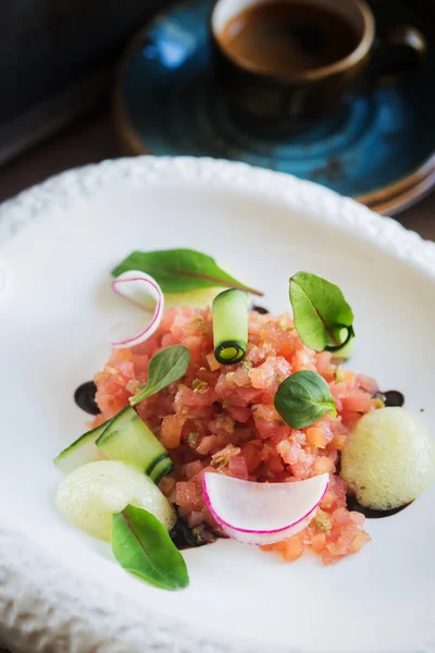 Tomato spread with greens — Stock Photo, Image