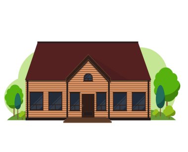 Geleneksel ev vektör çizim.