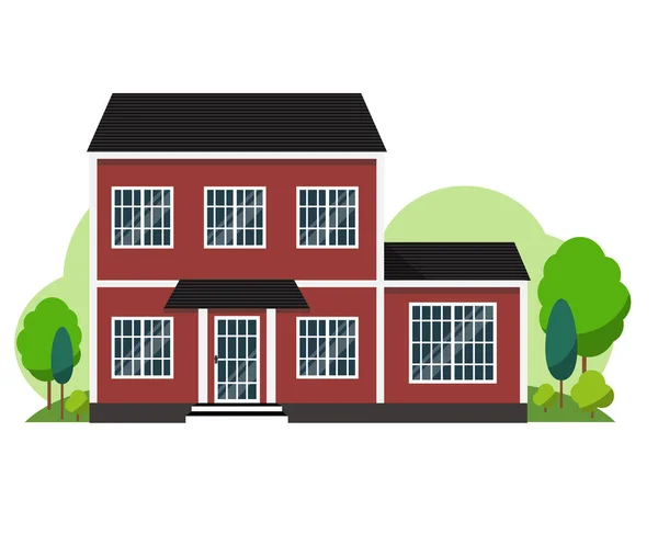 Traditioneel huis vectorillustratie. — Stockvector