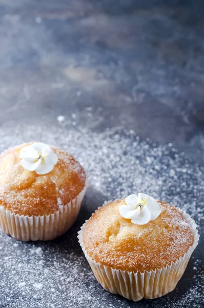 Capcakes alla vaniglia fatti in casa — Foto Stock