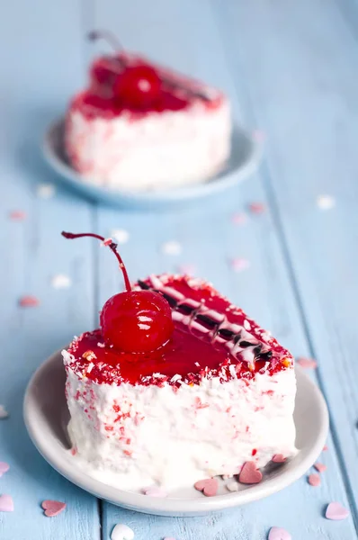 Dessert gâteau coeur — Photo