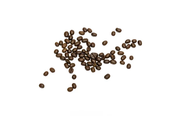 Coffee beans isolated on white background. Close up image. — Stock Photo, Image