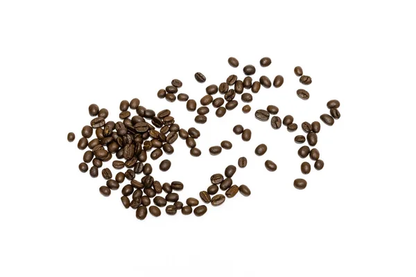 Coffee beans isolated on white background. Close up image. — Stock Photo, Image